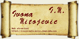 Ivona Mitojević vizit kartica